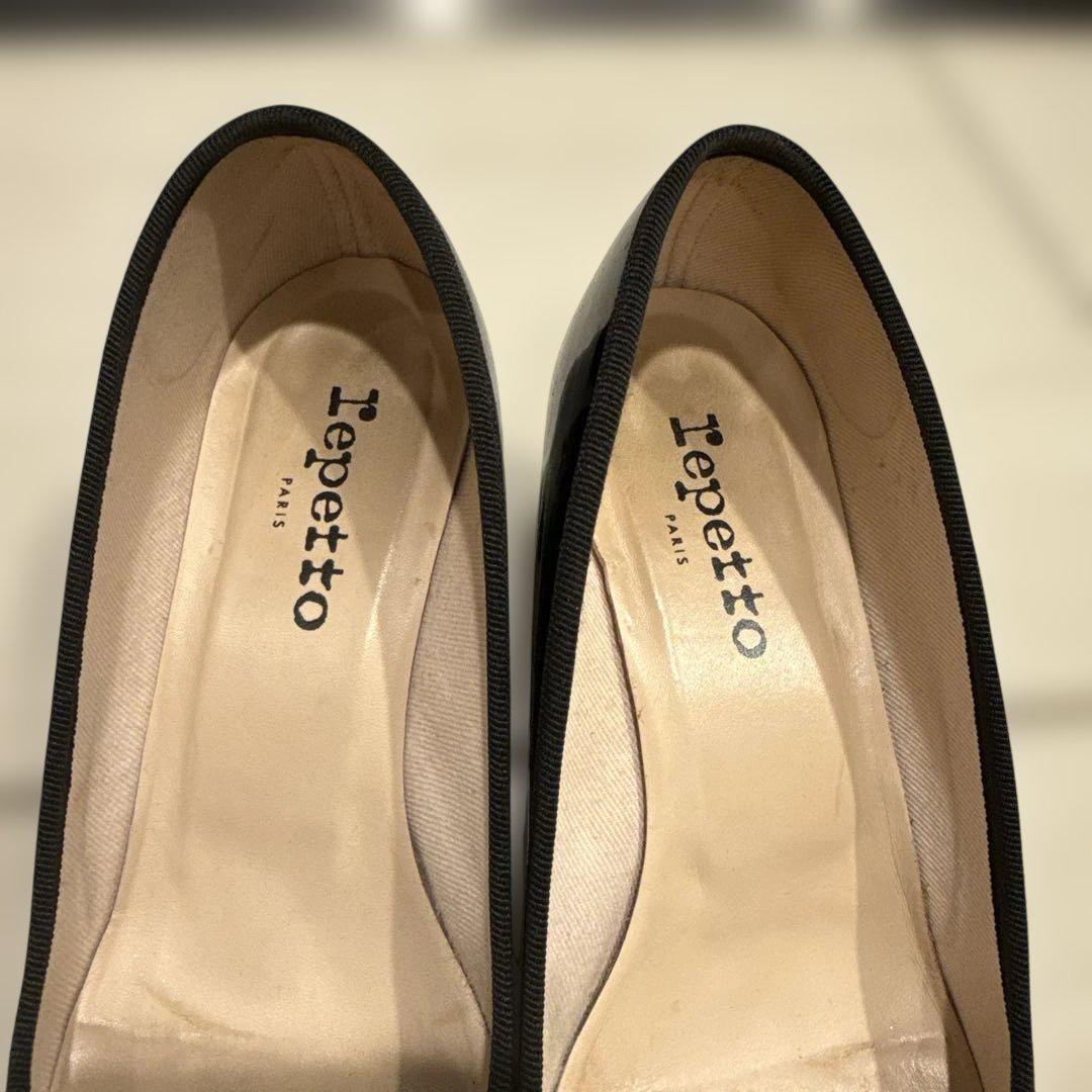 Repetto 黒 ポインテッドトゥパンプス 38サイズ - メルカリ