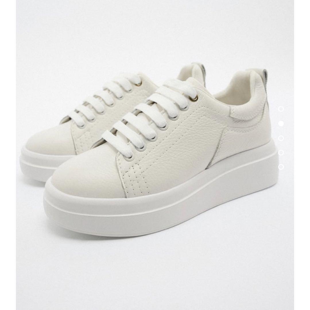 ZARA レザースニーカー - www.hojf.com.br 人気が高い ZARAスニーカー スニーカー