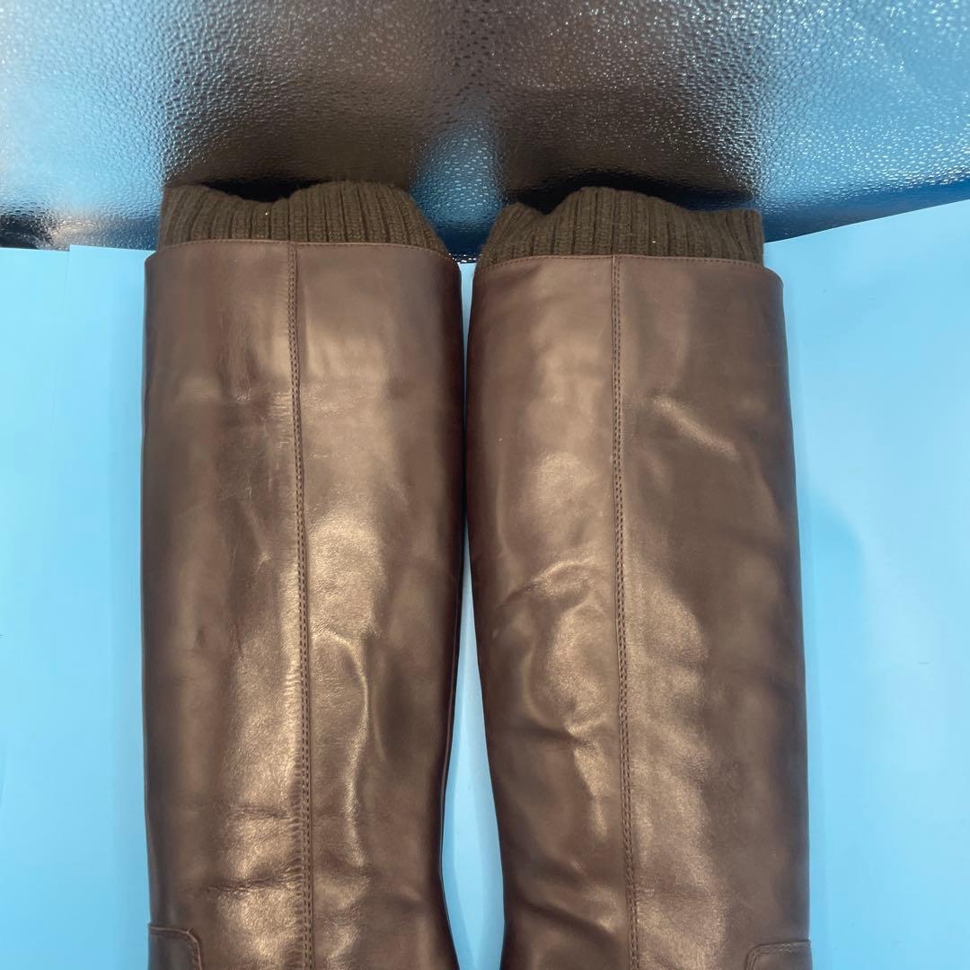 VELETTO ベレット リブ付 本革レザー ロングブーツ 23.5㎝ 4.6万 VELETTO ベレット リブ付 本革レザー ロングブーツ 23.5㎝ 4.6万