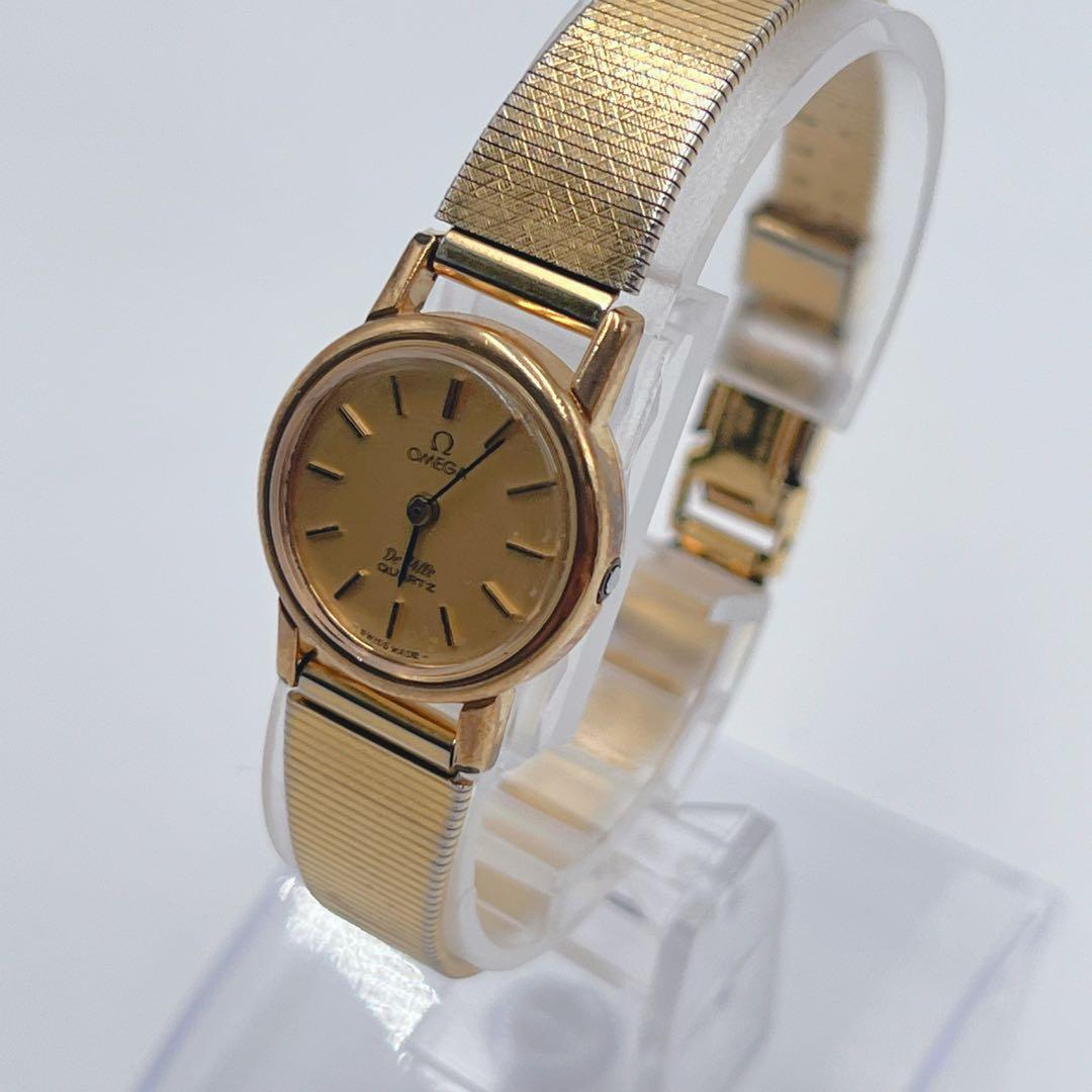 稼働品☆ オメガ デビル クォーツ 腕時計 ゴールド 金 デヴィル 稼働品☆ オメガ デビル クォーツ 腕時計 ゴールド 金 デヴィル