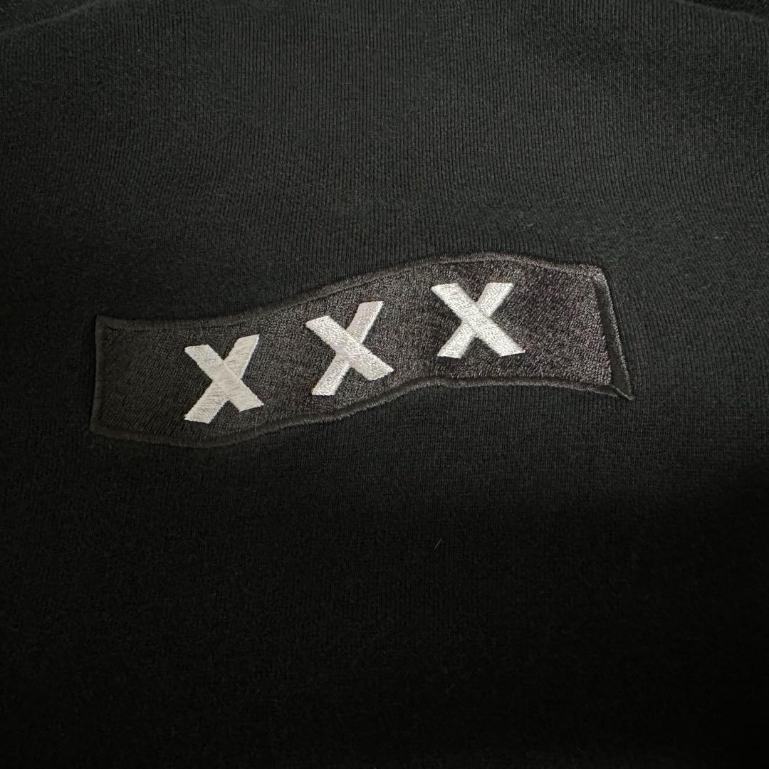【希少サイズ】ゴッドセレクション XXX　ボックスロゴ　刺繍　肉厚パーカー