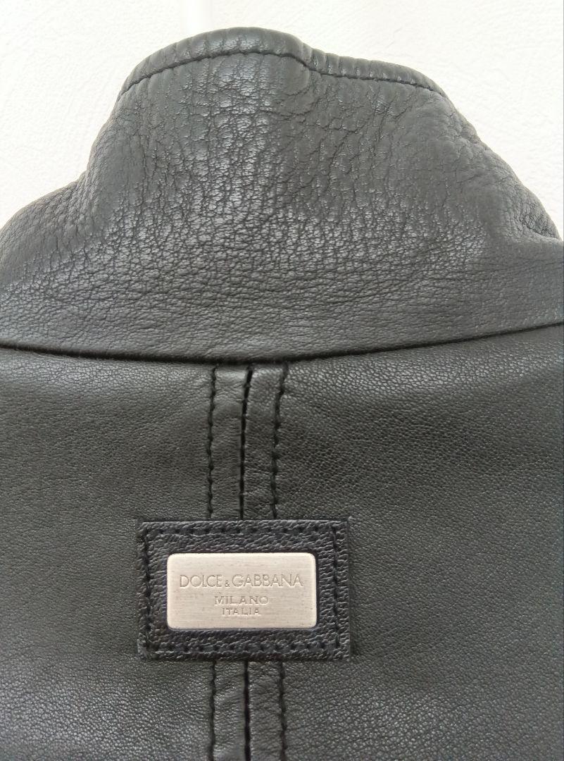 【美品】ドルチェ＆ガッバーナ　D&G 黒 レザー ジャケット 　レザー