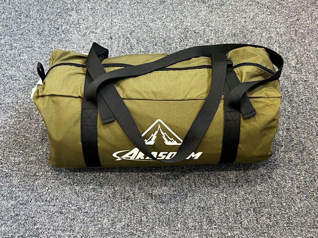 おまけポール付き AKASOOM タープシェード オリーブグリーン3m×4m