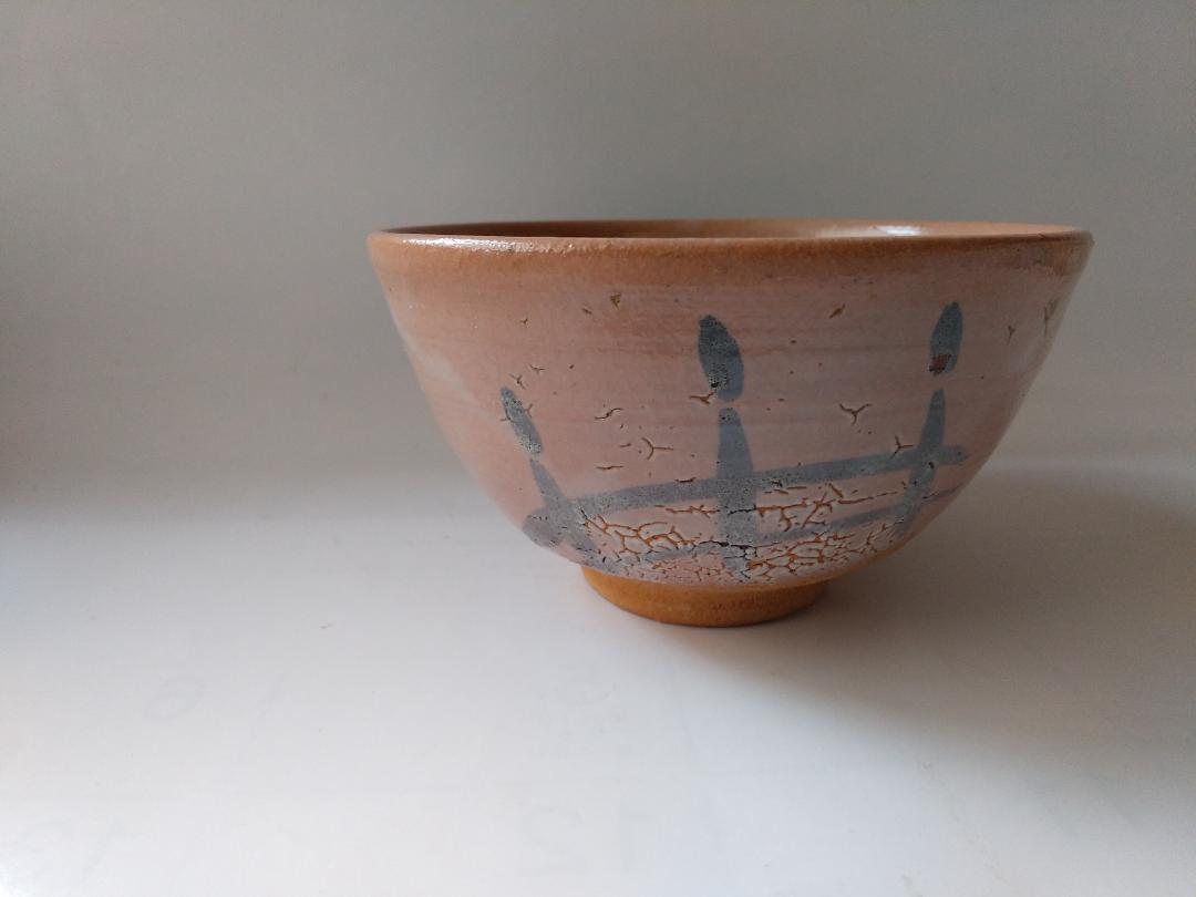 唐津焼 中里嘉孝 絵唐津 茶碗 共箱 共布 茶道具 抹茶碗 新品 未 唐津焼 中里嘉孝 絵唐津 茶碗 共箱 共布 茶道具 抹茶碗 新品 未