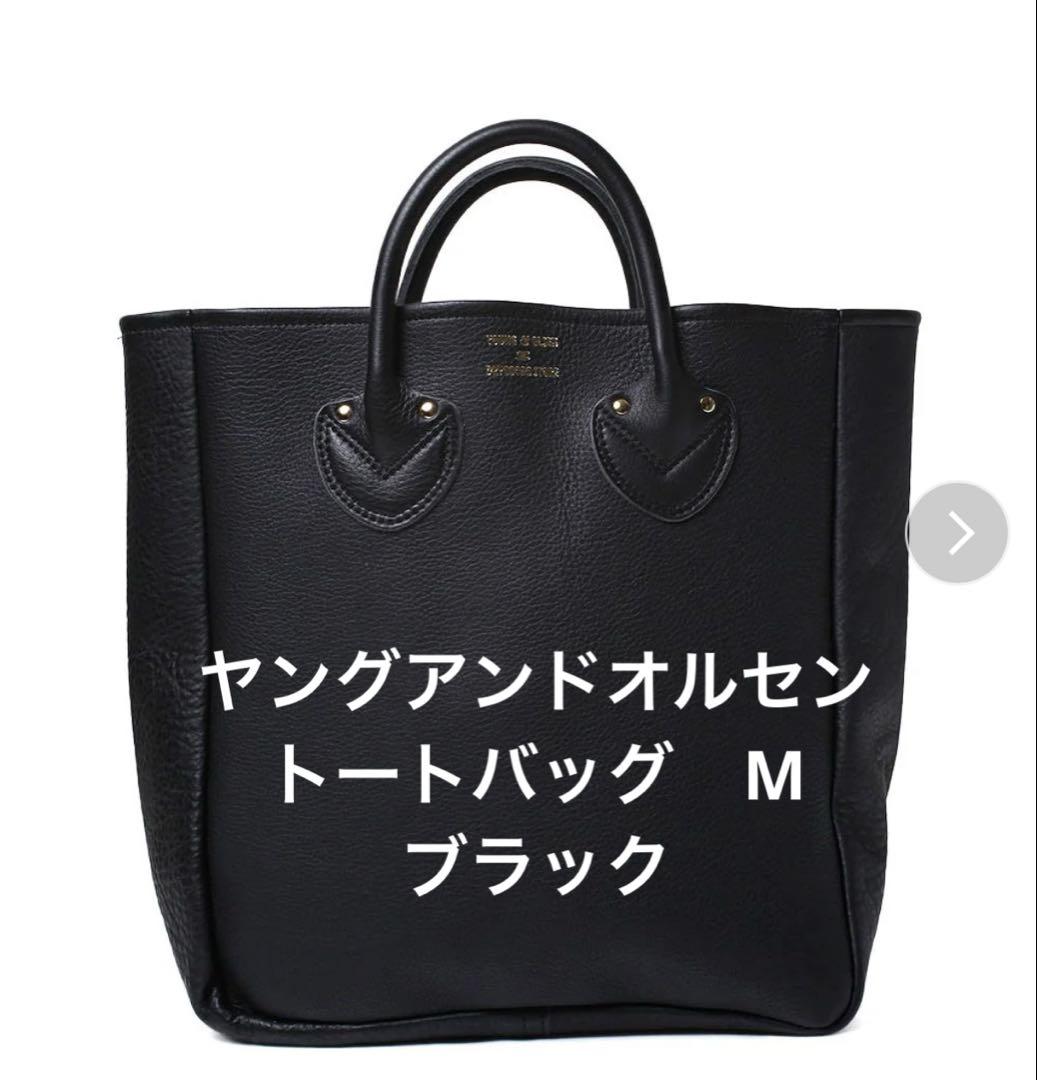 ◆ ブラック エンボス パネル ミニ トート YOUNG & OLSEN エンボスレザー トートバッグ M ブラック - メルカリ