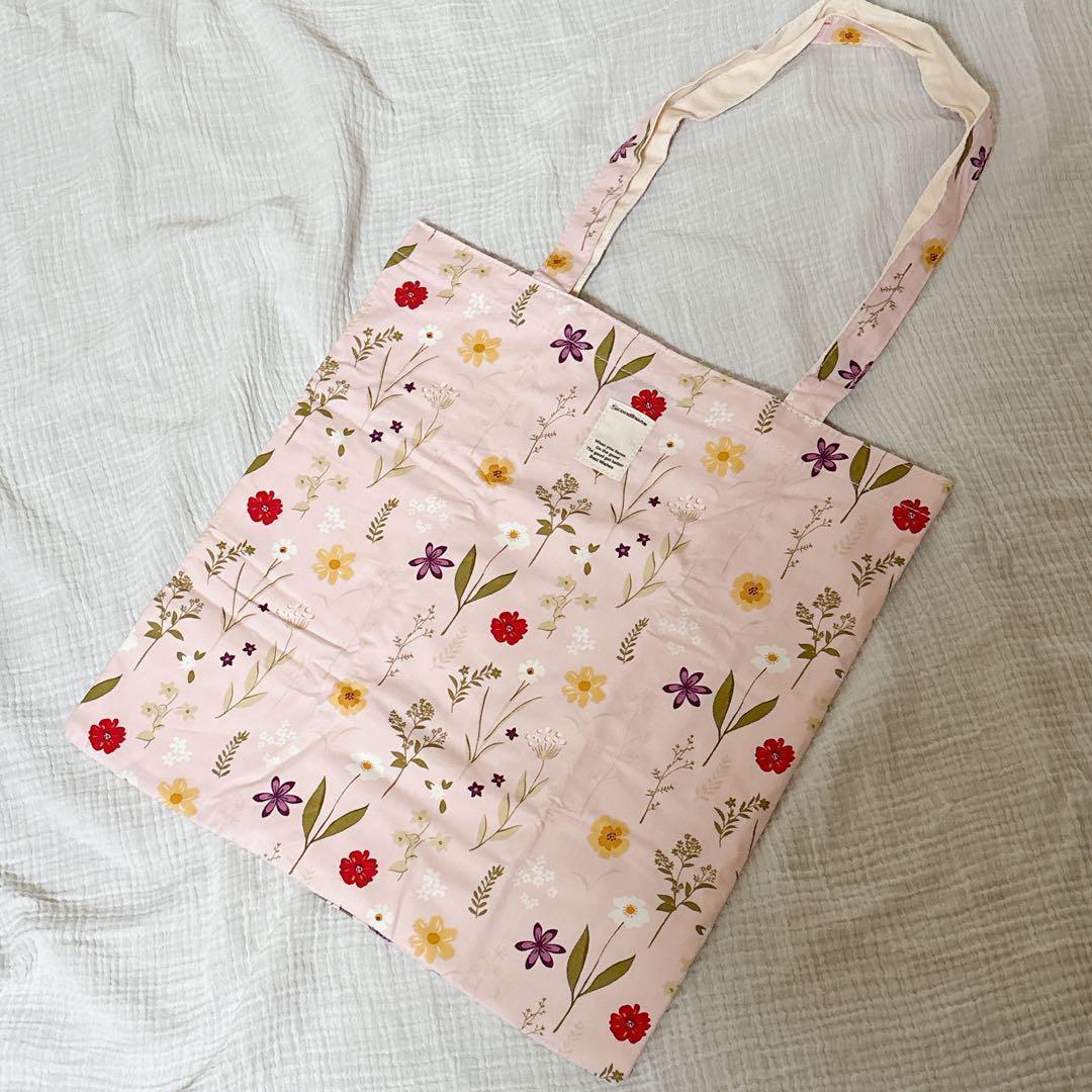 【未使用・美品】CARAMEL 花柄トートバッグ ピンク ☘️トートバッグ キャンバス 綿 花柄 ピンク 38✖️36cm - メルカリ
