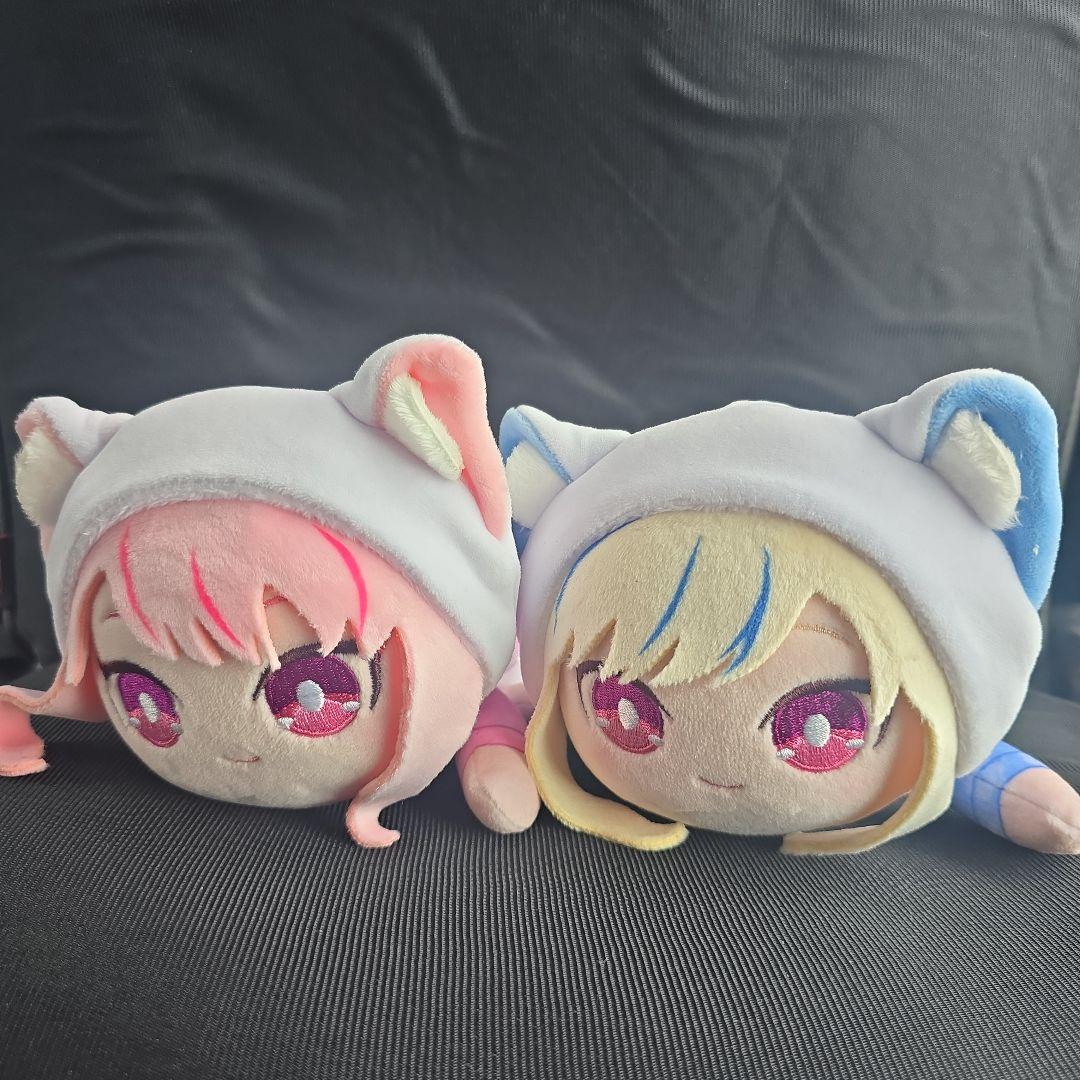 GiGO限定 ヒメヒナ ねそべりぬいぐるみ 田中ヒメ 鈴木ヒナ 全2種セット GiGO限定】 ヒメヒナ ねそべりぬいぐるみ 田中ヒメ 鈴木ヒナ 2点