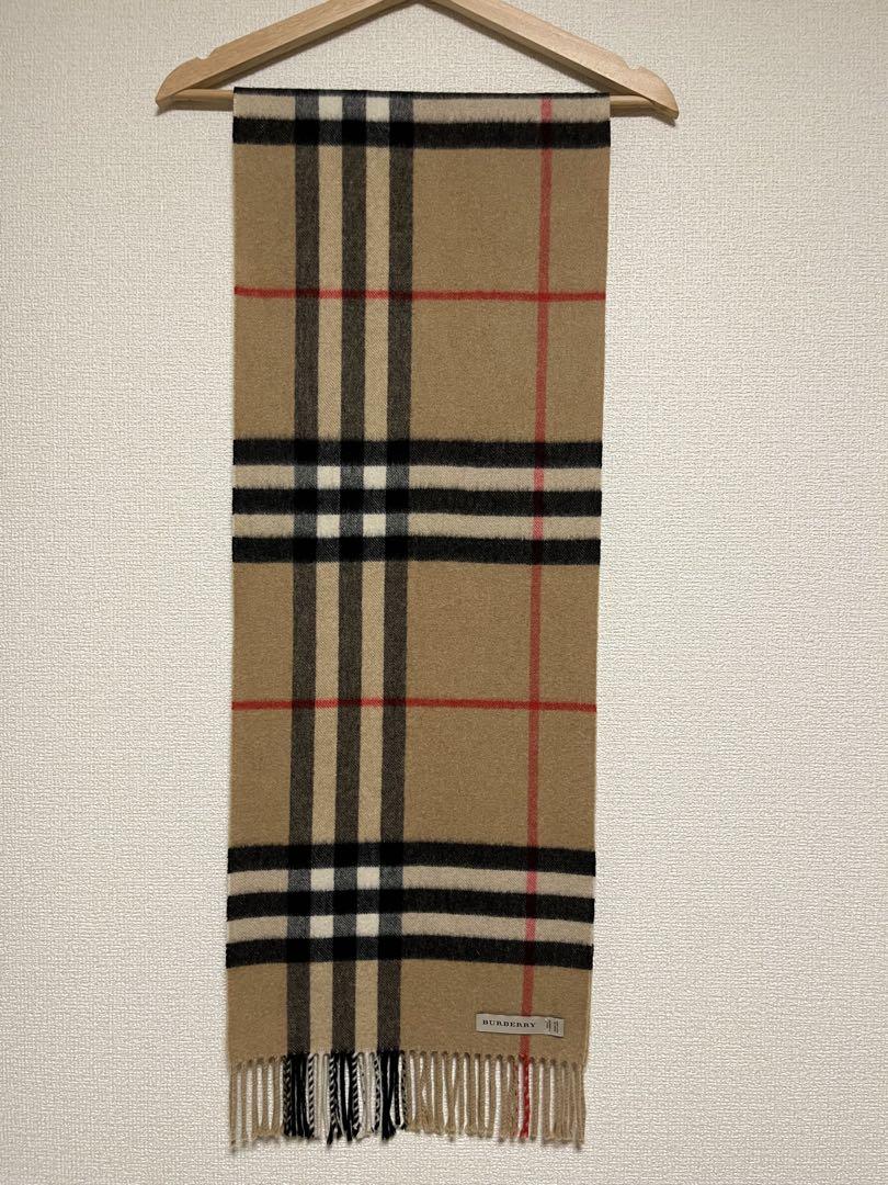 BURBERRY バーバリー マフラー カシミア100％ キャメル - メルカリ