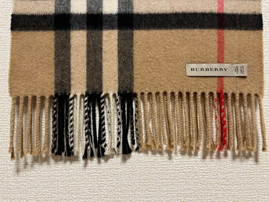 BURBERRY　バーバリー　マフラー　カシミア100％　大判キャメル　美品 楽天市場】BURBERRY バーバリー マフラー チェック カシミア