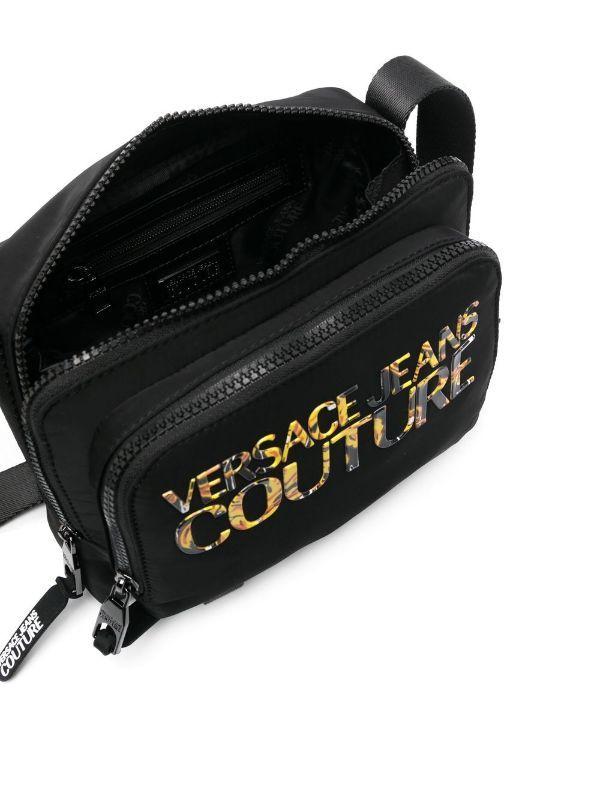 VERSACE JEANS COUTURE メッセンジャーバッグ ブラック メンズ