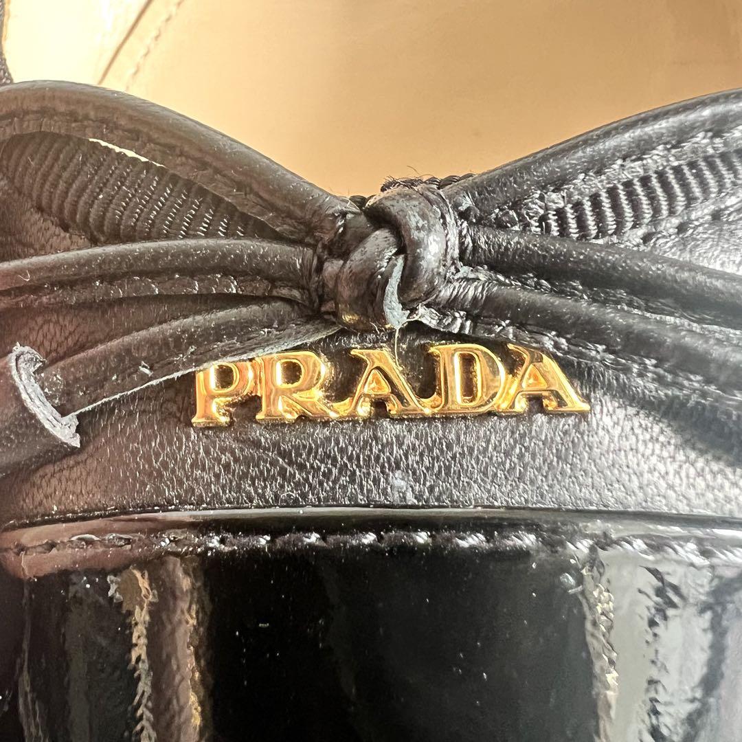 PRADA ブラック バレエフラットシューズ