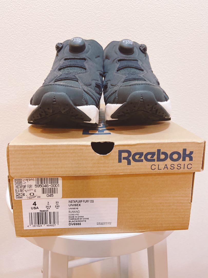 り*ご様 ◇美品◇リーボック Reebok ポンプフューリー 23.0cm 黒色