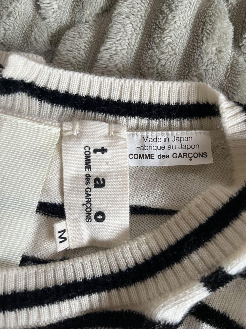 tao COMME des GARÇONS ストライプニットセーター 長袖 tao COMME des GARÇONS ストライプニットセーター 長袖