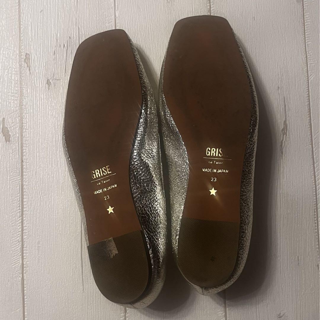 GRISE Le Talon バレエシューズ　シルバー　madeinjapan