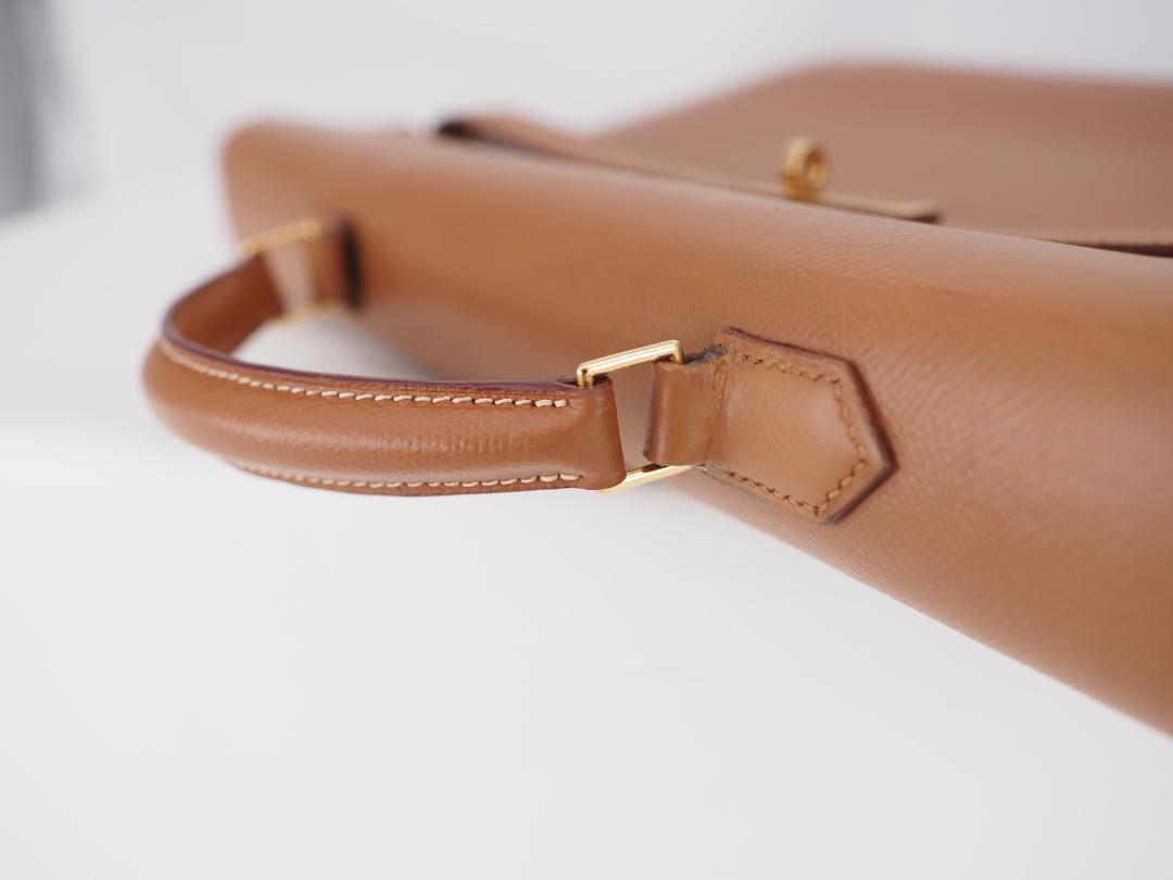 HERMES　エルメス　ケリーデペッシュ 38 ゴールド　ビジネスバッグ