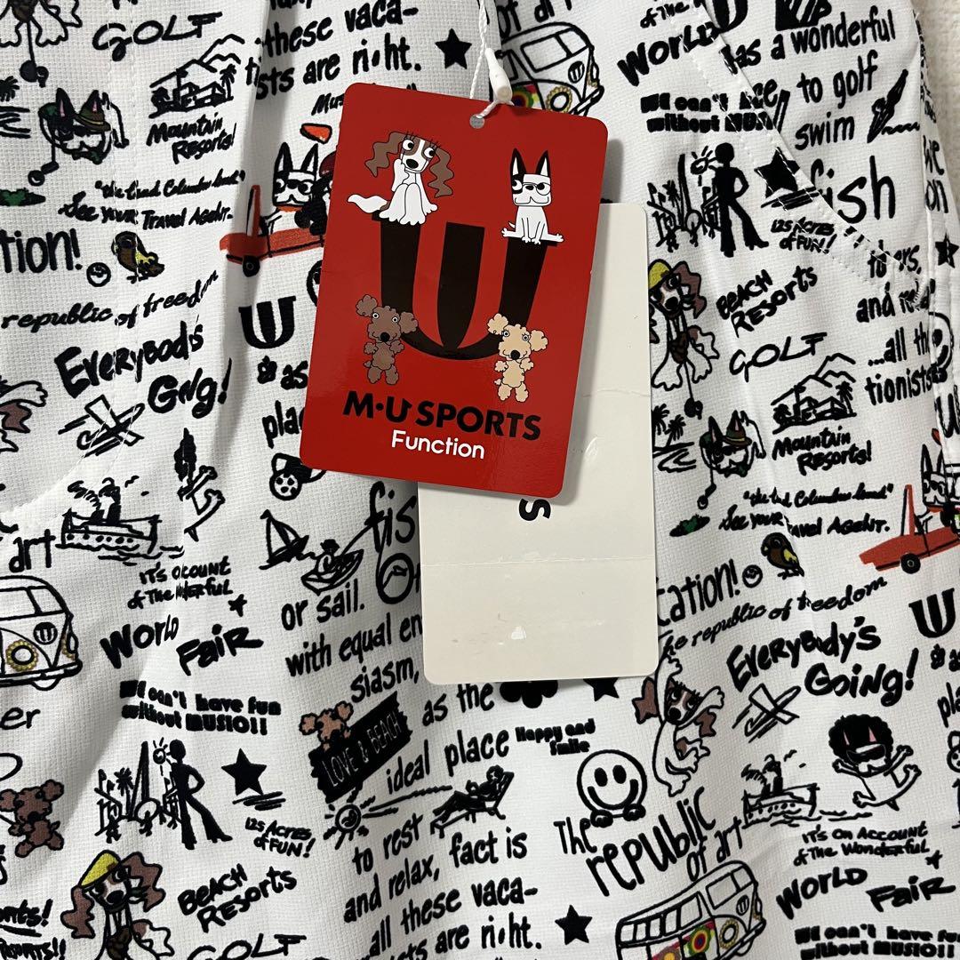 【新品】MUスポーツ　ゴルフハーフパンツ　ゴルフウェア　総柄ハーフパンツ