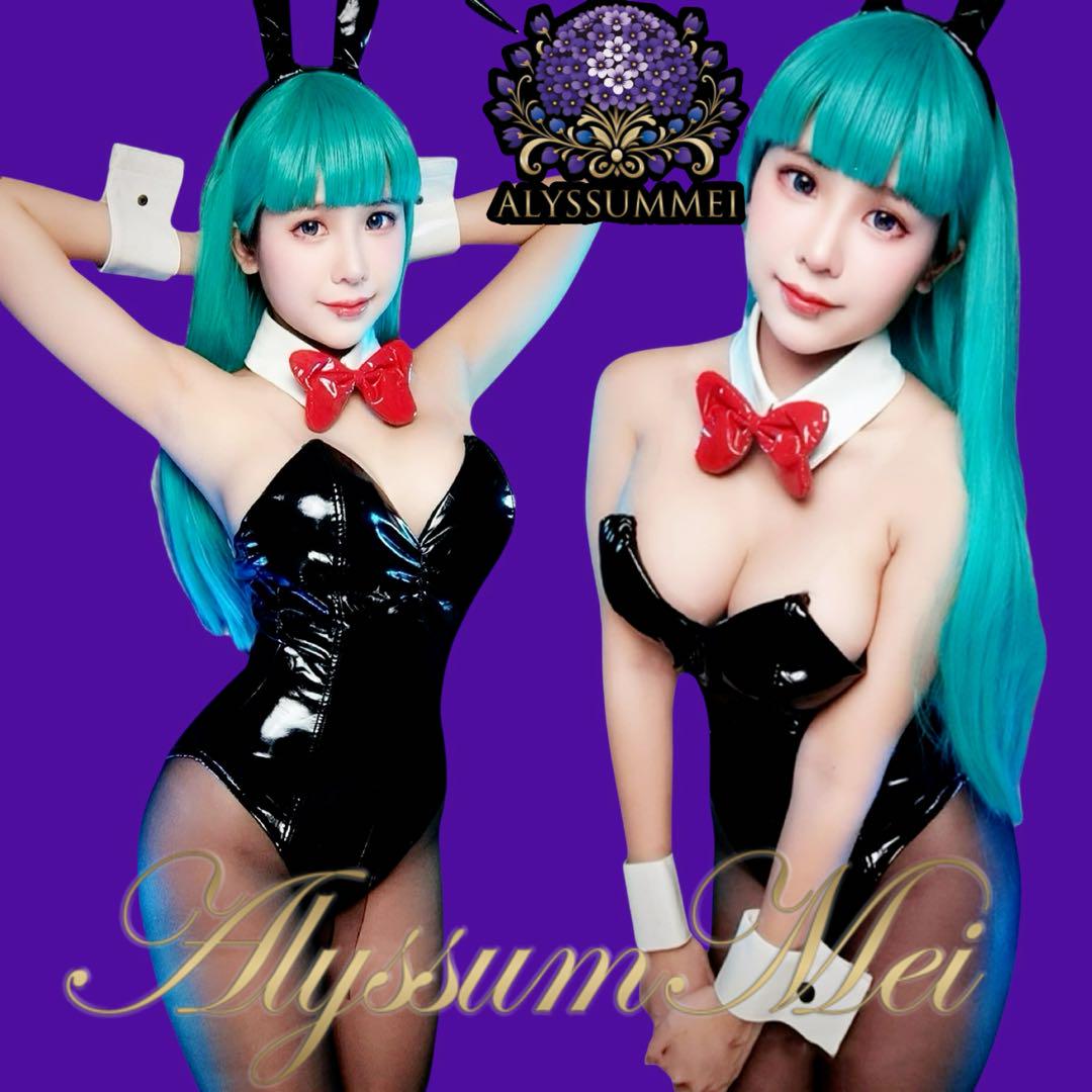 セクシーエナメルバニーガールコスプレ衣装レオタードボディ