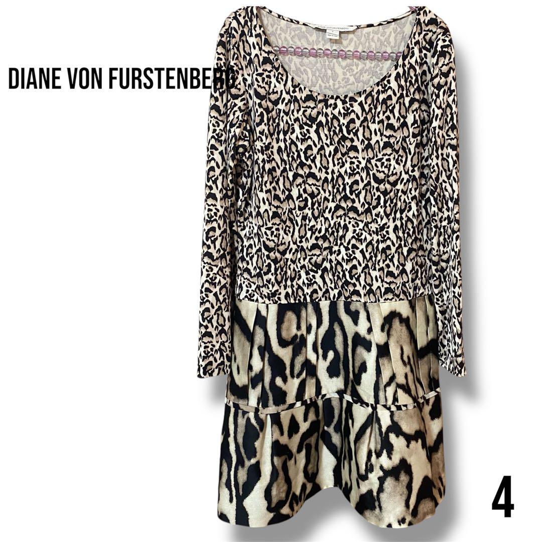 【Diane von Furstenberg】長袖 レオパードワンピース 4