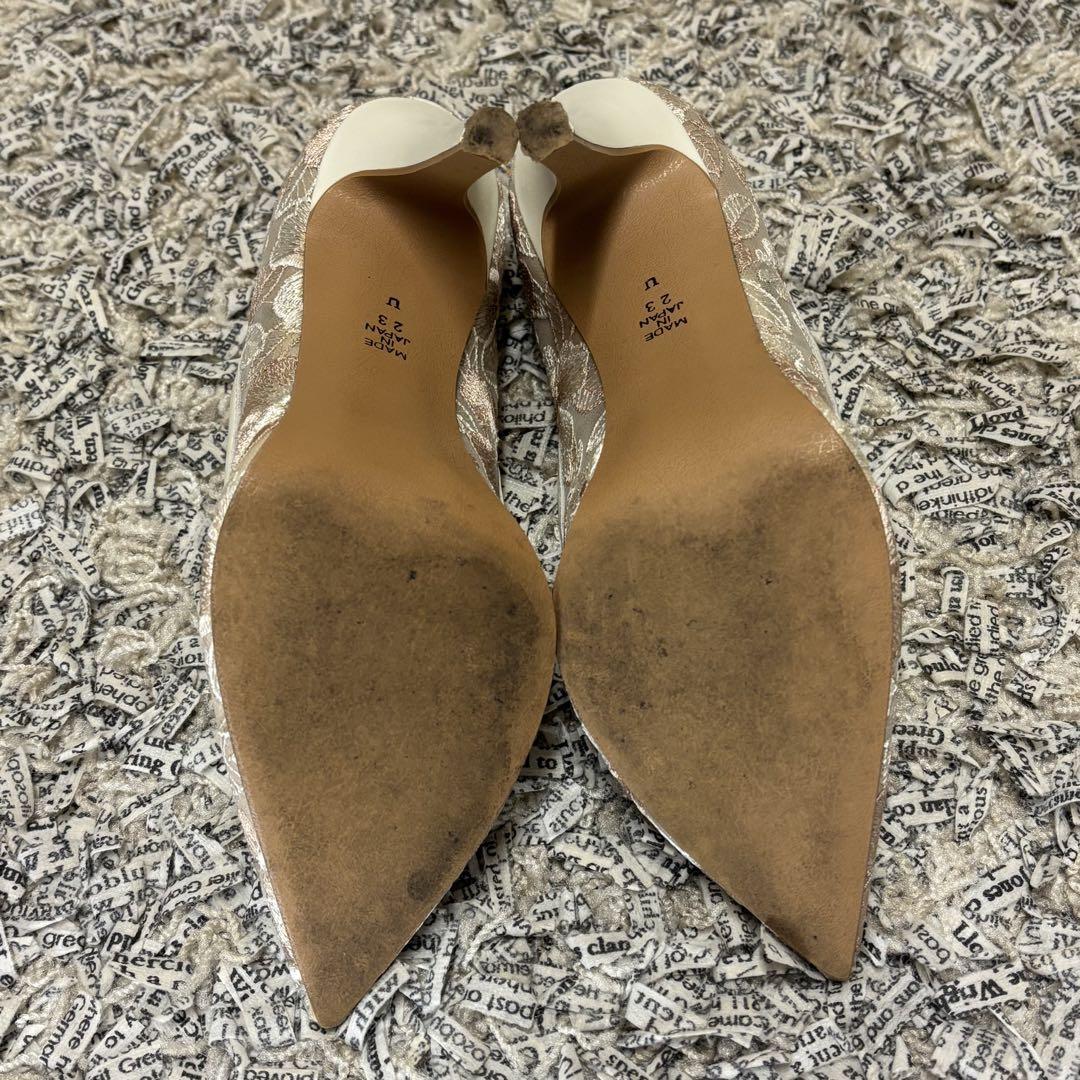 美品　DIANA ダイアナ レース 花柄パンプス 23cm