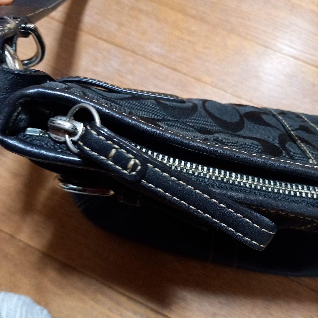 COACHブラックショルダーバック