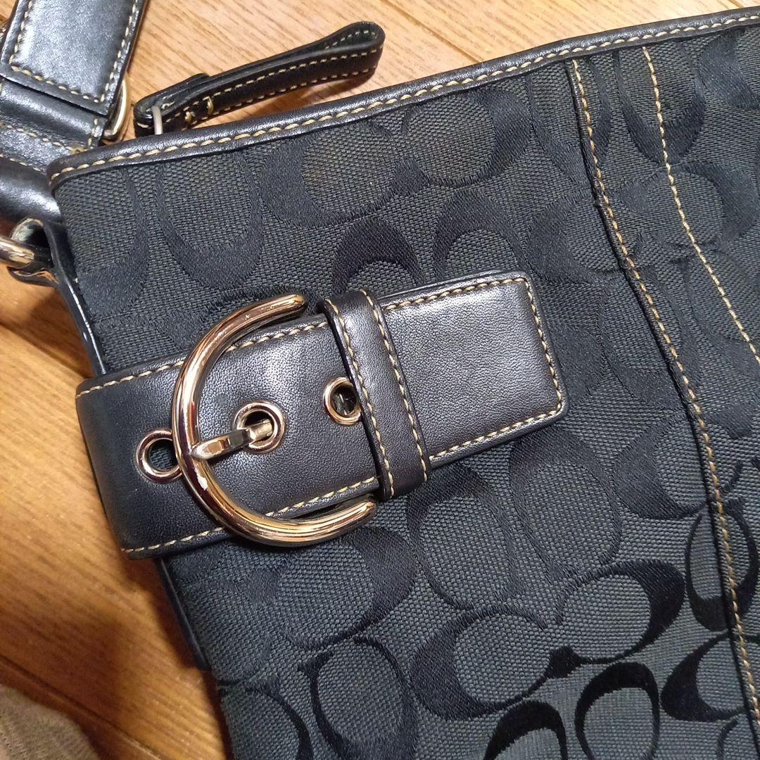 COACHブラックショルダーバック