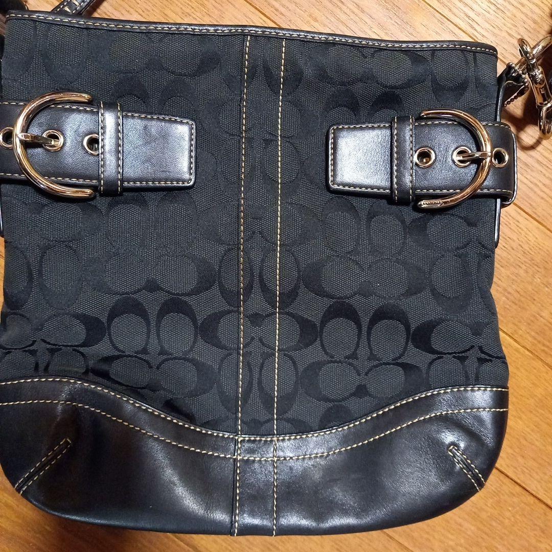 COACHブラックショルダーバック
