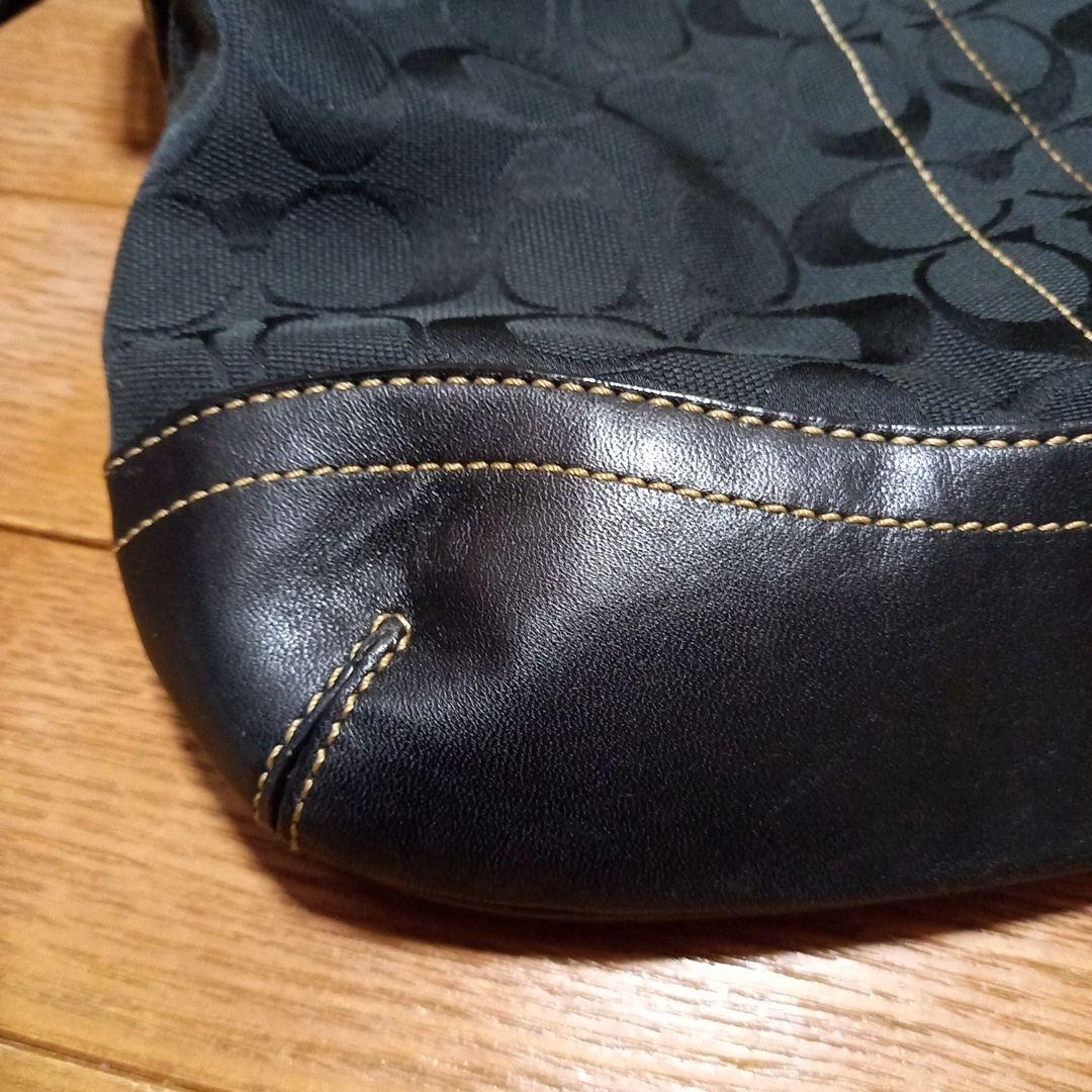 COACHブラックショルダーバック