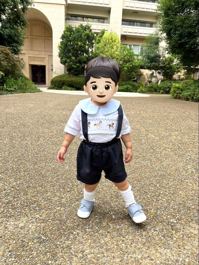 【美品】結婚式　男の子　フォーマルセット売り　mama's boy 刺繍　90 美品】結婚式 男の子 フォーマルセット売り mama´s boy 刺繍 90