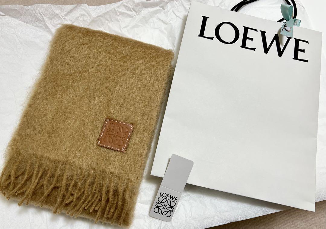 LOEWE*アナグラム ウールモヘアマフラー*キャメル (LOEWE/スカーフ) 88485632【BUYMA】