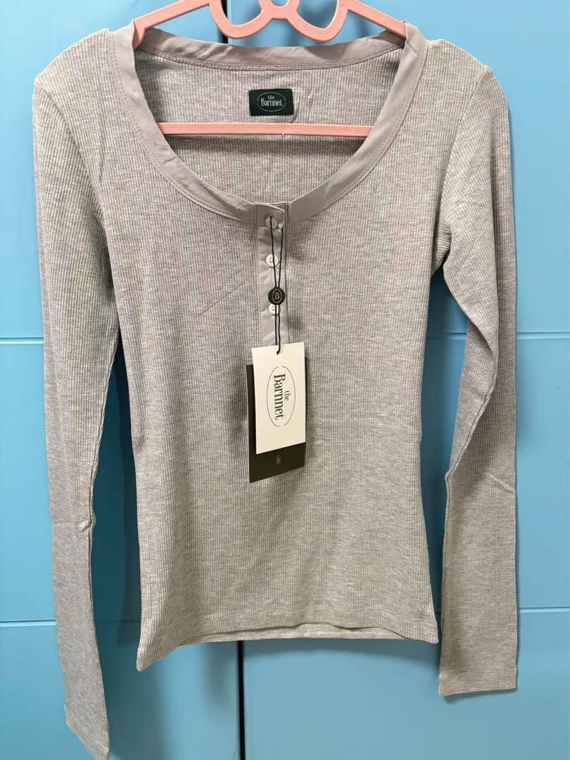 充実の品 新品thebarnnetグレー長袖TシャツThe 商品 tops人気 Barnnet トップス