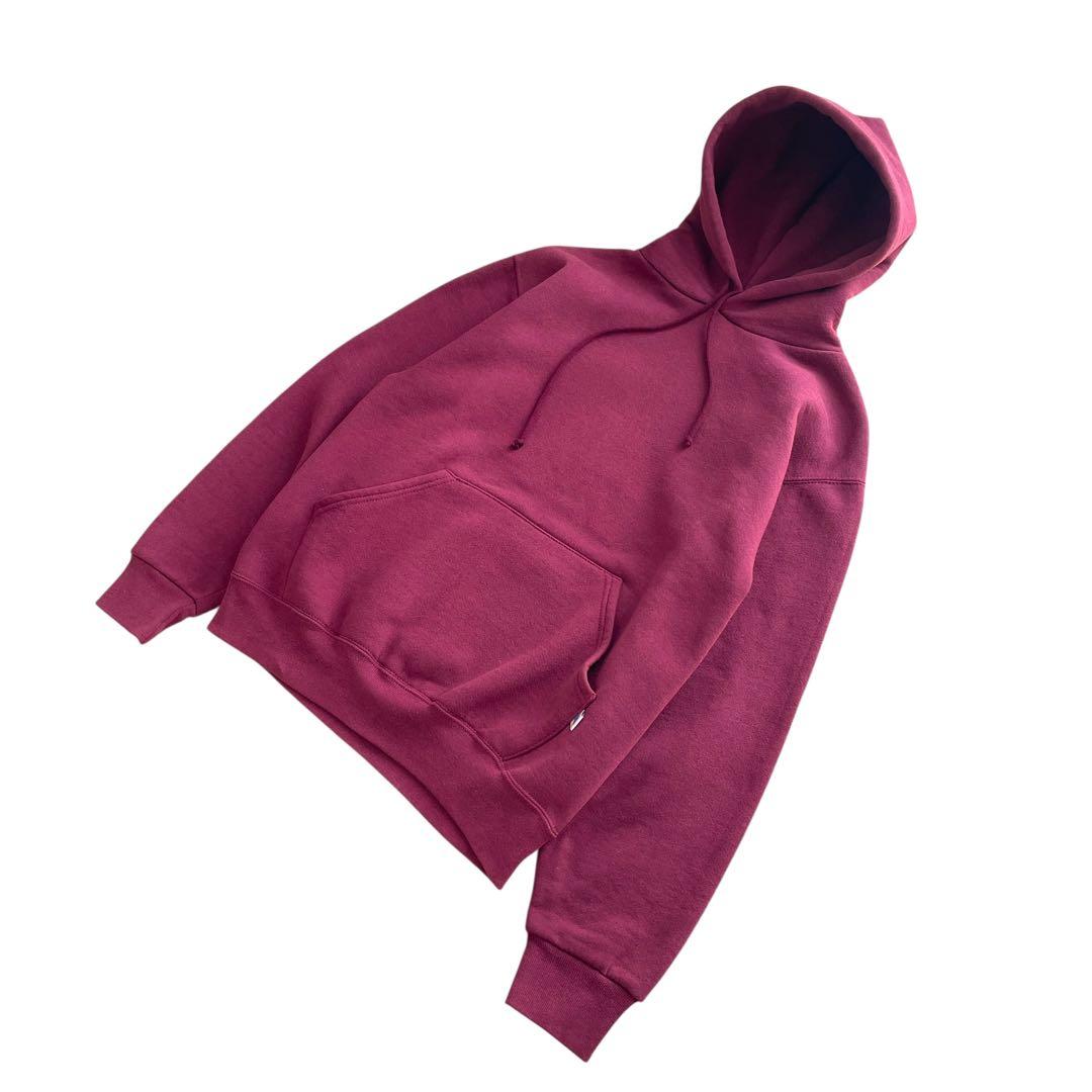 美品レアカラー90sビンテージ ラッセル 無地パーカー バーガンディ USA製