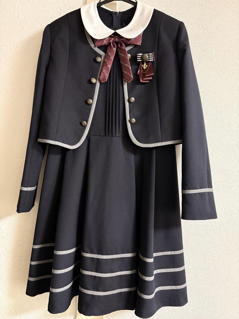 美品　CHOPIN deux ネイビー ワンピーススーツ 165cm