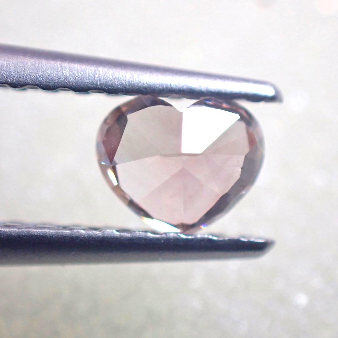 【超希少】 0.422ct ハートシェイプ 天然 ピンク ダイヤモンド ルース