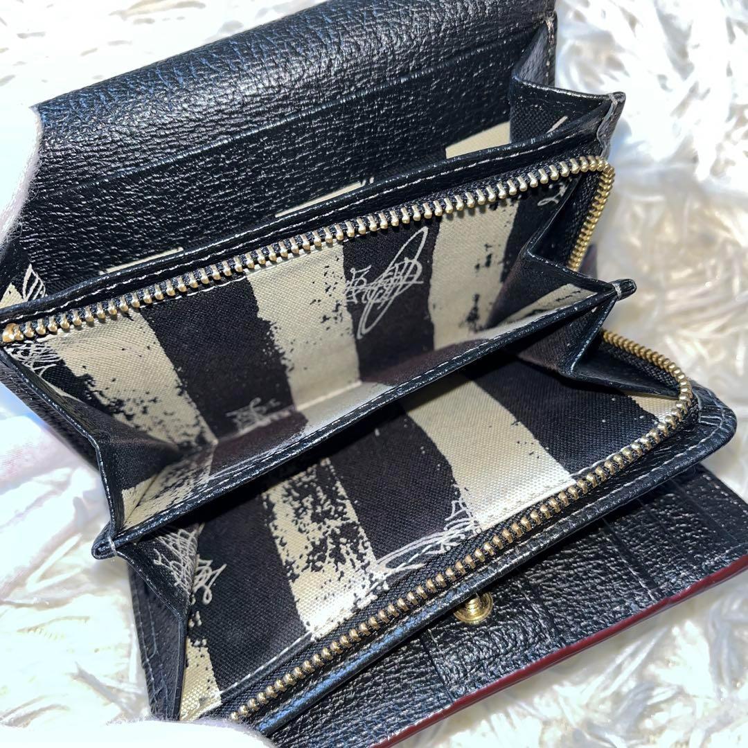 【美品】　ヴィヴィアンウエストウッド　折財布　ブラック　三つ折り財布