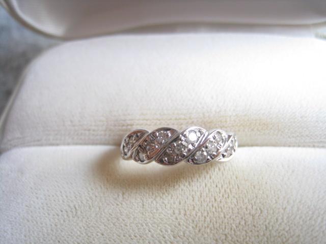 極美！輝き天然ダイヤモンド0.30ct  k14WGホワイトゴールド指輪