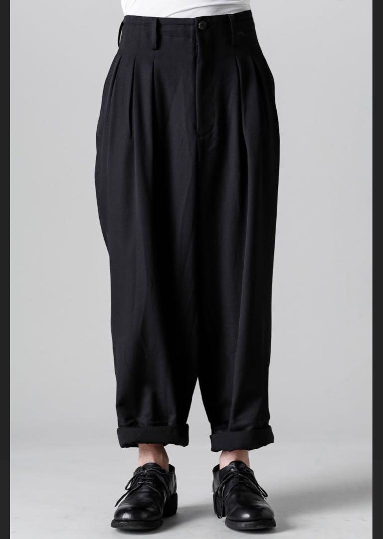 【未使用】23-24SS ヨウジオム 12本タック ロールアップパンツyohji