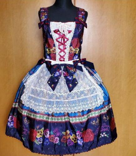2022品質保証 Polonaise Brillante~乙女の思想~柄エプロンジャンパースカート zlCTE-m34474675110 高品質SALE