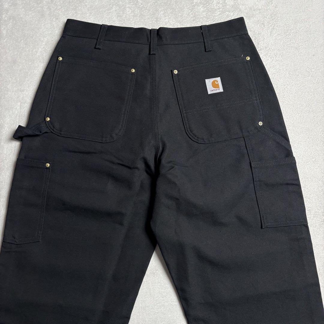 美品　カーハート　ダブルニー　ブラック　USA製 ダックパンツ　w32L32