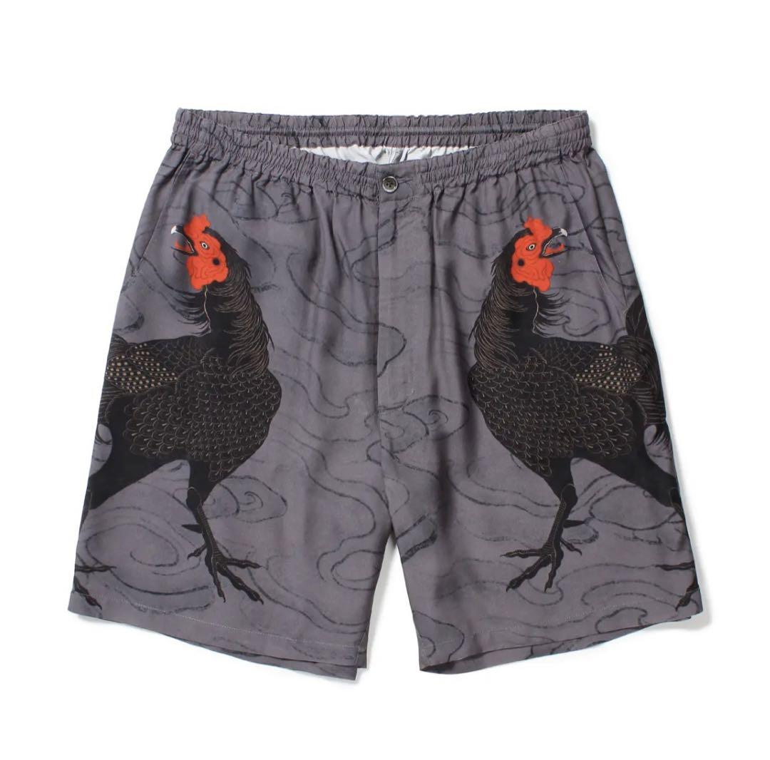 GAKKIN×BUDSPOOL 渦軍鶏HAWAIIAN SHIRTu0026SHORTS（GAKKIN