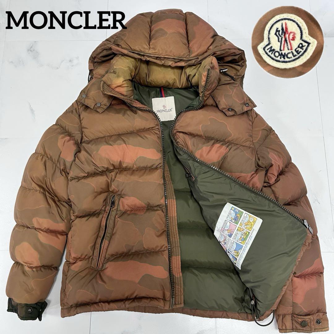 ◎美品◎ MONCLER マヤ カモフラ柄 モンクレールタグ M相当 ブラウン