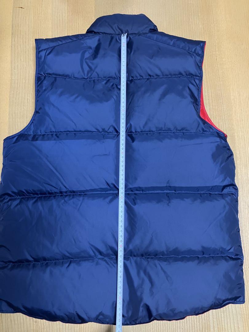 【美品】Ralph Lauren リバーシブルダウンベスト ネイビー レッド S
