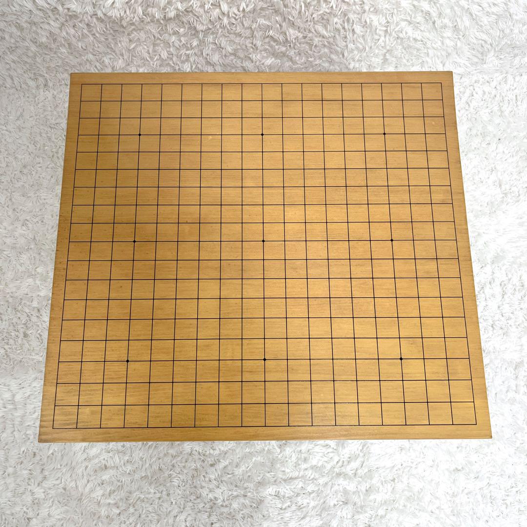 希少サイズ✨ 囲碁盤 足付 へそ有 柾目 天柾 19路盤 極厚 高級 盤厚約6寸