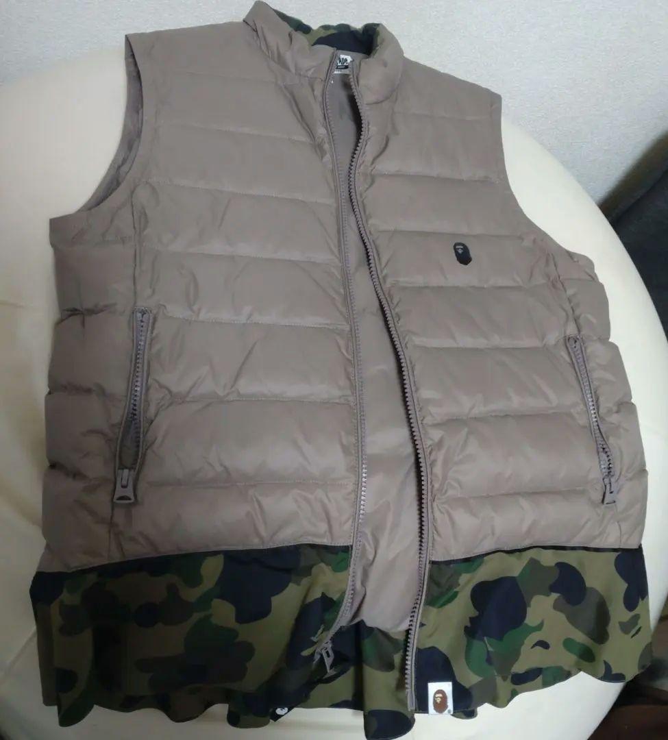 A Bathing Ape ダウンベスト 迷彩裏地S A BATHING APE