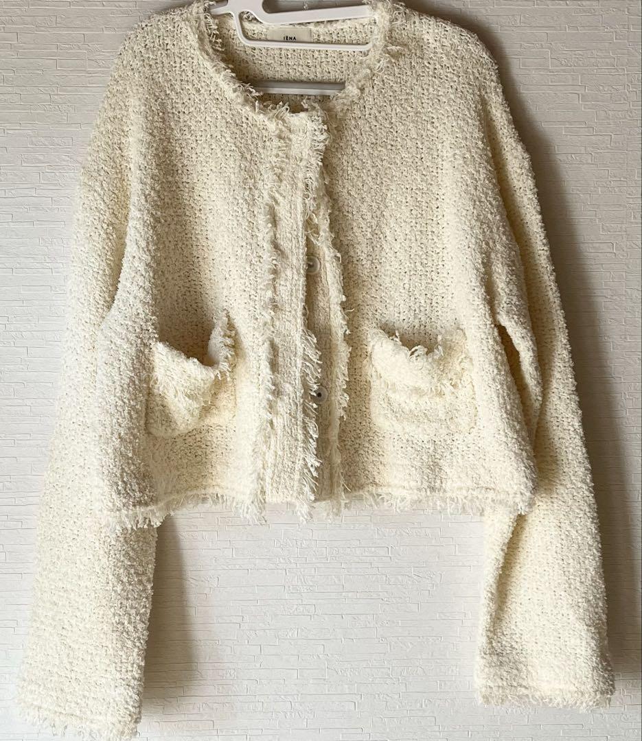 美品 イエナ ツイードニットジャケット