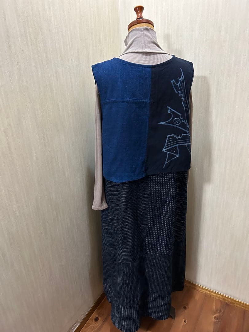 古布リメイク ジャンパースカート