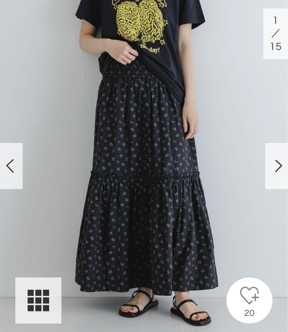 新品タグ付◉ GANNI　Printed Cotton Smock Skirt