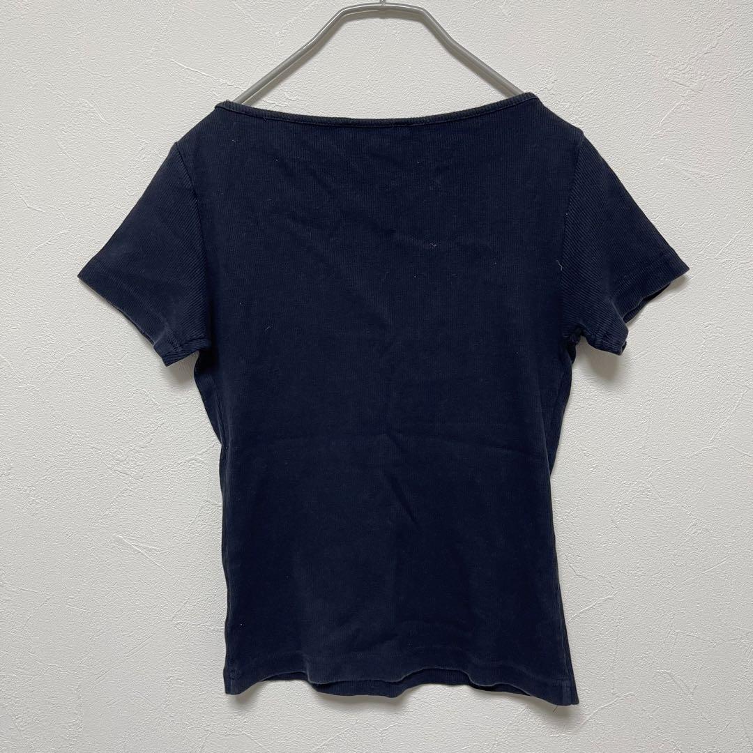 FENDIカットソー　レディースTシャツ　ロゴブラック トップス