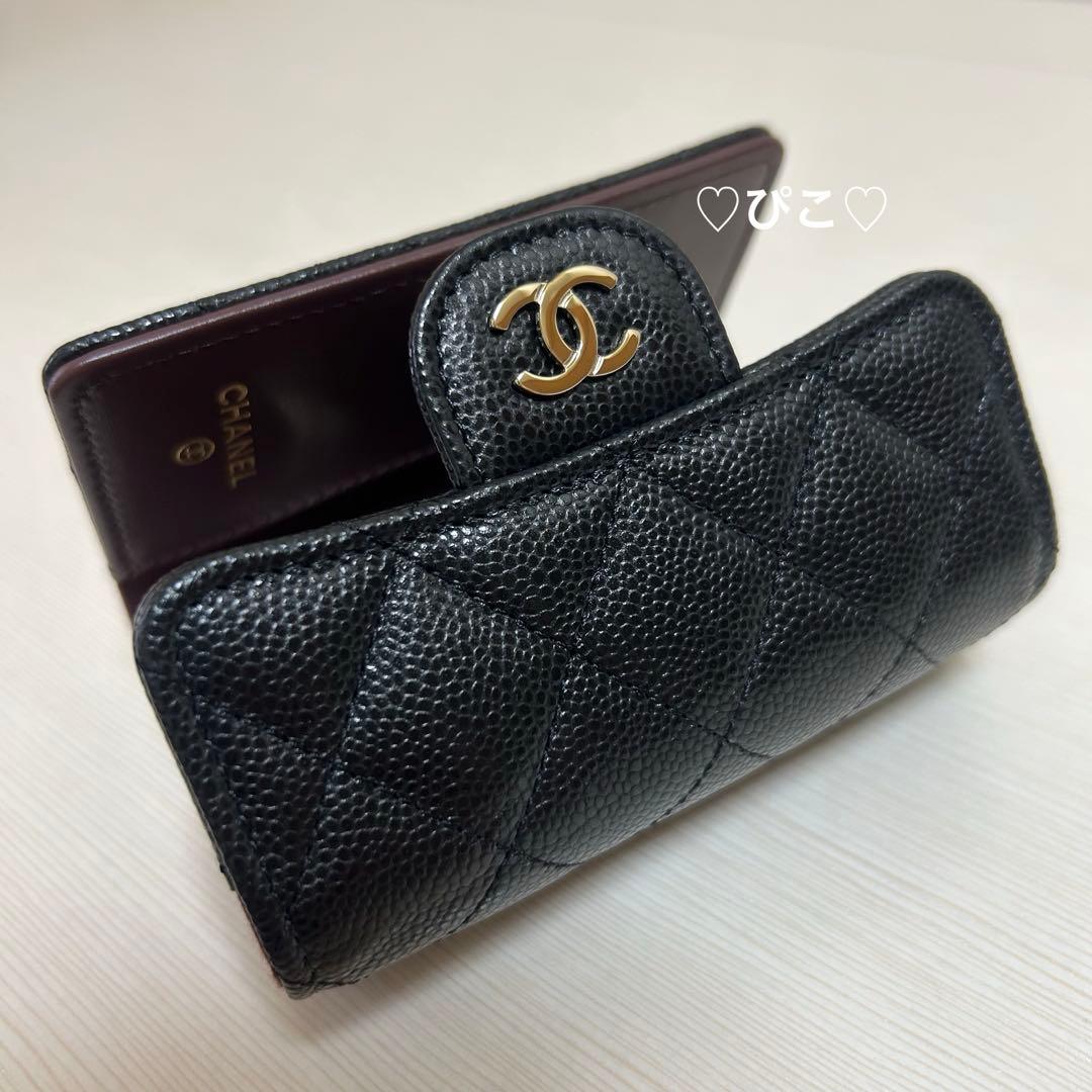（新品 正規品）CHANEL シャネル キーケース 4連 キャビアスキン