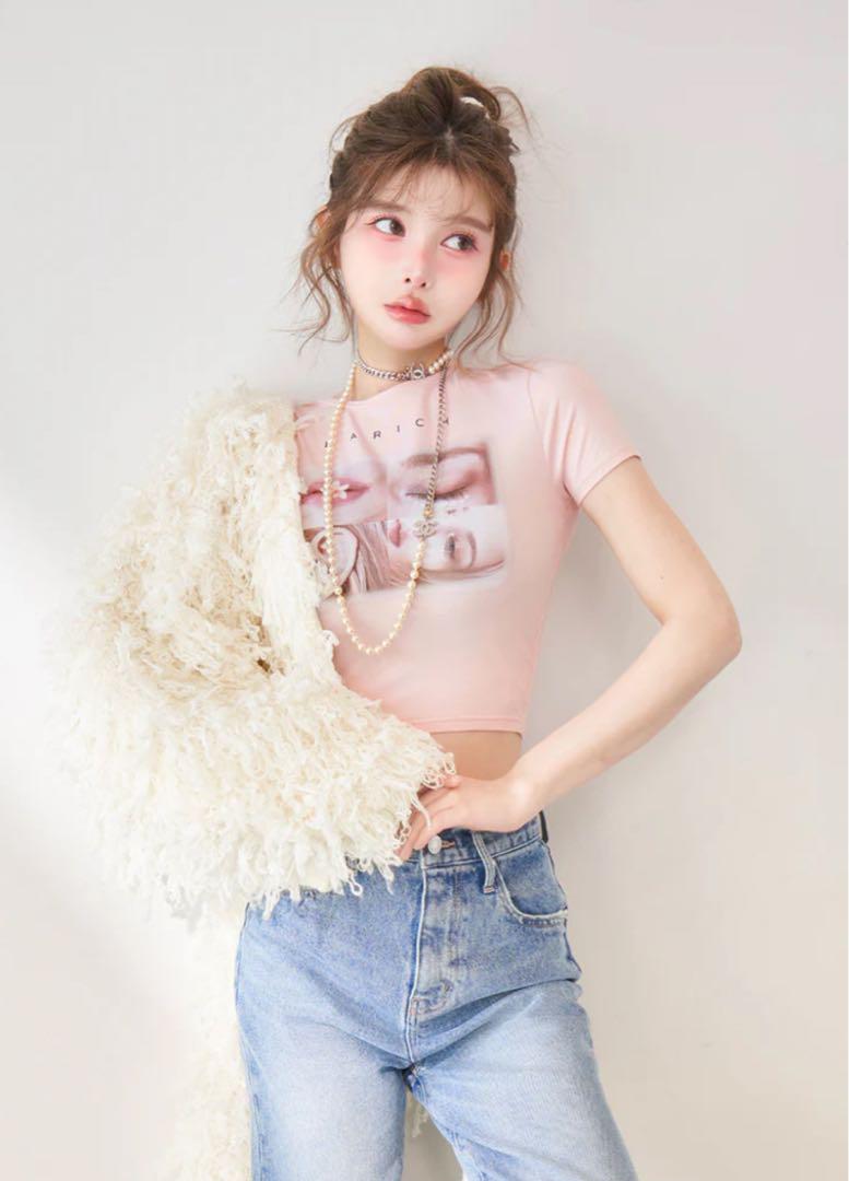 Darich♡新品レディフォトコンパクトTシャツ【Ｆ】