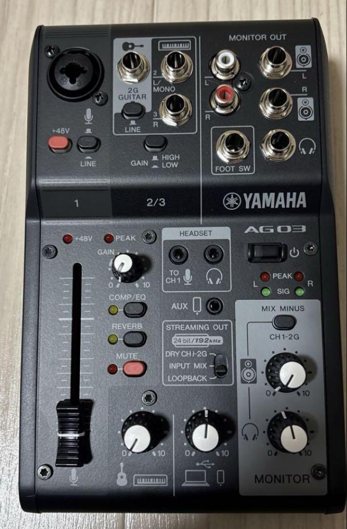 YAMAHA AG03 MK2 オーディオインターフェイス　ブラック